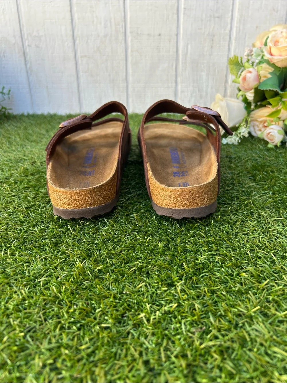 BIRKENSTOCK Arizona habana oiled leather 38 US 7-7.5 brown gently used/ unisex